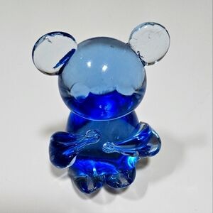 2 Vintage Clear Glass Koala Bear Paperweight / Figurine